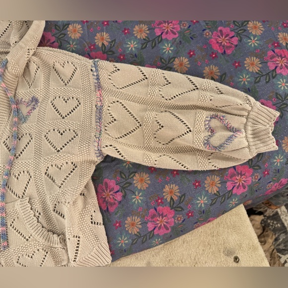 LoveShackFancy Toro V-Neck Hoodie Sweater - Picture 5 of 8